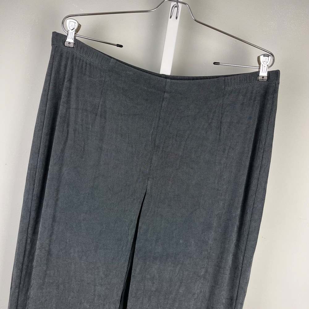 Chico's Travelers Slinky Pants Size 3T Womens 16/18 Tall Dark Gray Pull On